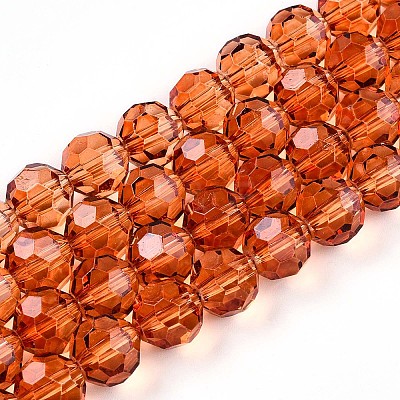 Baking Paint Transparent Glass Beads Strands DGLA-A035-T10mm-A04-1