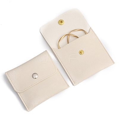 PU Leather Jewelry Pouches with Snap Button WG48807-06-1