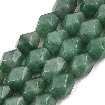 Natural Green Aventurine Faceted Rhombus Beads Strands G-L235A-08B-1