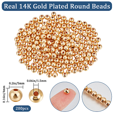 200Pcs Rack Plating Brass Beads KK-BBC0011-15B-1