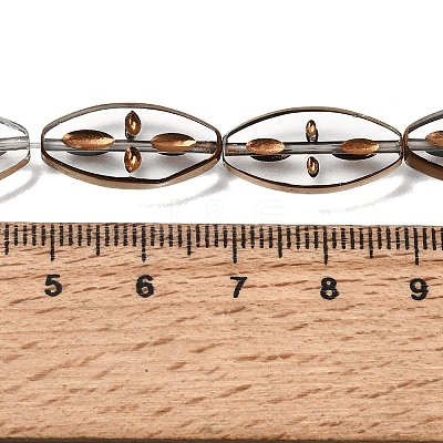 Electroplated Transparent Glass Beads Strands GL-CBA98F0-08C-1