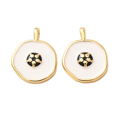 Brass Enamel Pendants KK-CJC12A6-01D-G-1