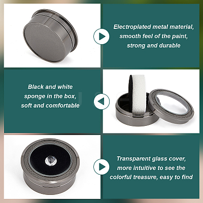Alloy Loose Diamond Boxes CON-WH0104-11B-B-1