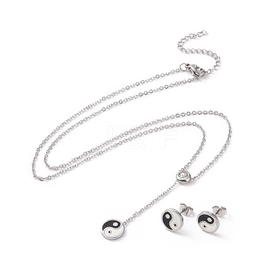 Feng Shui 304 Stainless Steel Jewelry Sets SJEW-H144-08P-1
