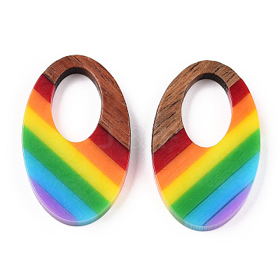 Opaque Resin & Walnut Hollow Pendants RESI-TAC0026-05E-1