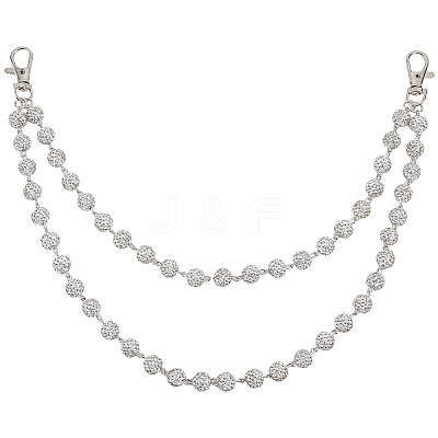 1Pc Polymer Clay Rhinestone Round Beads Trousers Chain AJEW-CY0002-45-1