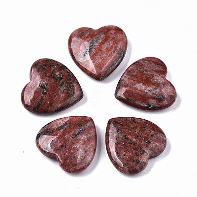 Natural Red Sesame Jasper Heart Love Stone G-S364-066-1