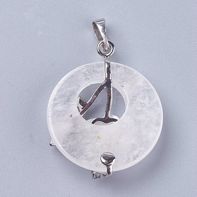 Natural Quartz Crystal Pendants G-F546-A21-1
