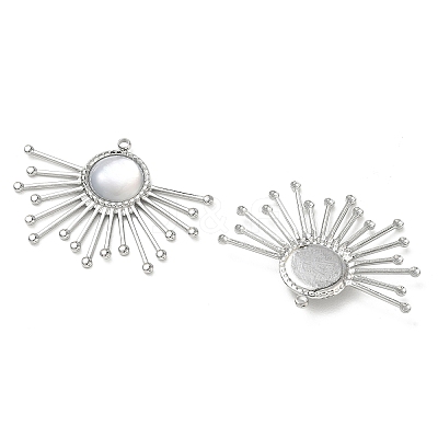 Natural Freshwater Shell Pendants STAS-G397-04P-01-1
