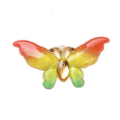 Gradient Color Resin Pendants RESI-Q012-03D-1
