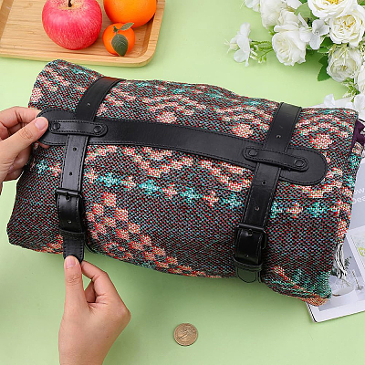 Imitation Leather with Alloy Yoga Mat Strap AJEW-CL0001-99B-01-1