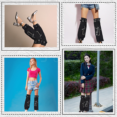 Polyester Leg Sleeves AJEW-WH20042-74B-1