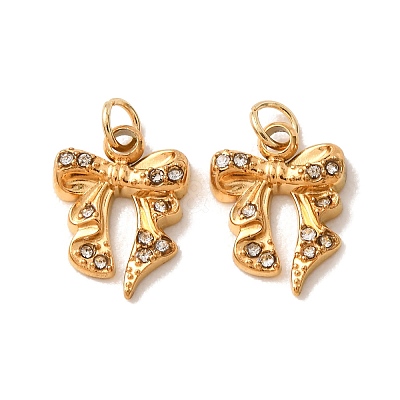 304 Stainless Steel Rhinestone Pendants RB-CBA350D-05G-A-1