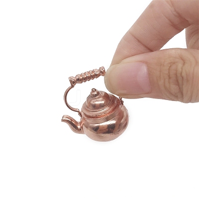 Alloy Miniature Teapot Ornaments BOTT-PW0001-161-1
