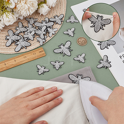 24Pcs 3 Styles Computerized Embroidery Cloth Iron on Sew on Patches PATC-FG0002-73A-1