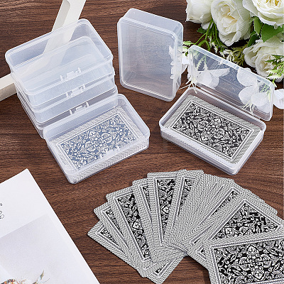 Plastic Card Storage Boxes with Hinged Lids LS-CON-WH20010-05A-1