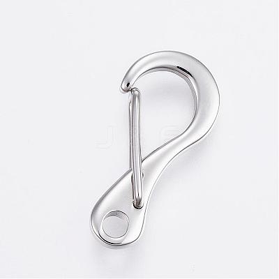 Tarnish Resistant 304 Stainless Steel Keychain Clasp Findings STAS-P150-07P-1