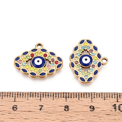 304 Stainless Steel Rhinestone Pendants STAS-N110-49B-G-1