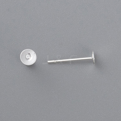 304 Stainless Steel Stud Earring Findings STAS-H436-24S-4mm-1