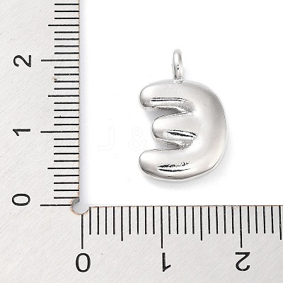 Rack Plating Brass Balloon Letter Pendants KK-C050-01P-E-1