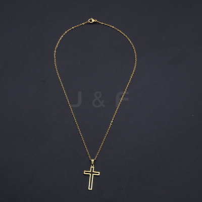 201 Stainless Steel Pendant Necklaces NJEW-S105-JN534-45-2-1