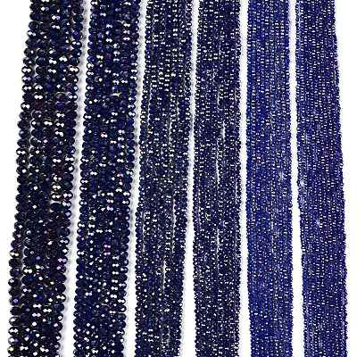 Electroplate Glass Beads Strands EGLA-A044-P4mm-B07-1
