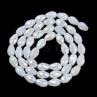 Opaque Solid Color Electroplate Glass Beads Strands EGLA-N013-J4mm-B03-1