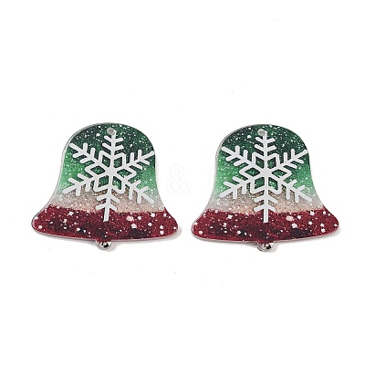 Christmas Themes Opaque Printed Acrylic Pendants LS-OACR-B037-05-1