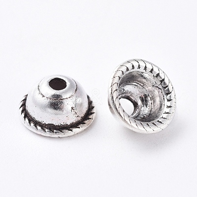Tibetan Style Alloy Bead Caps X-K090A042-1
