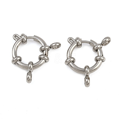 304 Stainless Steel Spring Ring Clasps LS-STAS-B095-03P-03-1