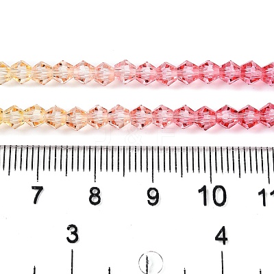 Gradient Color Baking Paint Glass Bead Strands X1-DGLA-A039-T4mm-A02-1
