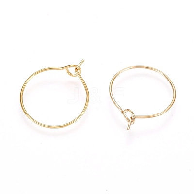 Ion Plating(IP) 316L Surgical Stainless Steel Hoop Earring Findings X-STAS-D164-04G-1