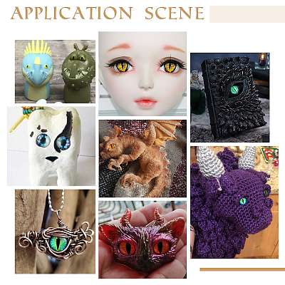 Craft Plastic Doll Eyes Stuffed Toy Eyes DIY-PH0009-37-1