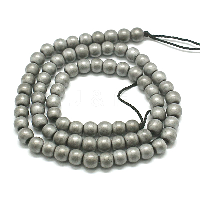Non-magnetic Synthetic Hematite Beads Strands G-K015-6mm-02F-1