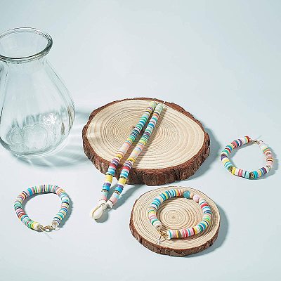 Handmade Polymer Clay Beads CLAY-R067-3.0mm-06-1