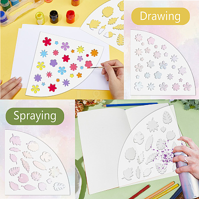 Acrylic Tie Dye Stencils Reusable Art Painting Template DIY-WH0429-004-1