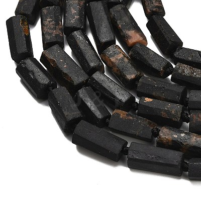 Natural Black Tourmaline Beads Strands G-F716-01-B01-1