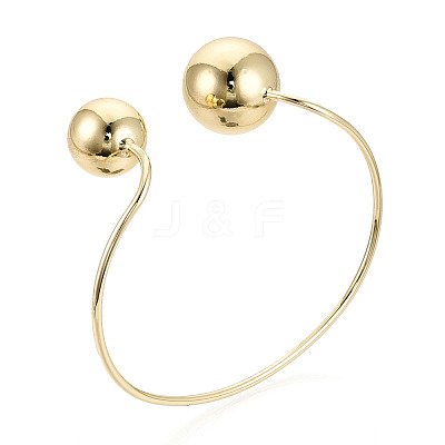 Brass Cuff Bracelets for Women BJEW-N035-08G-1