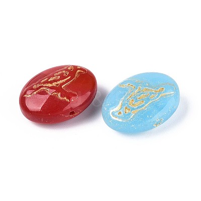 Opaque Glass Beads LAMP-T021-36M-1