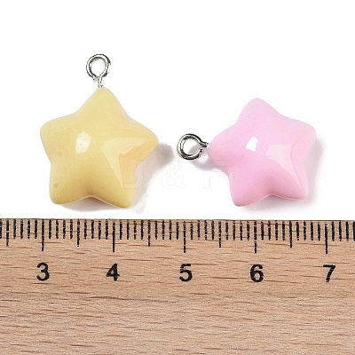 Opaque Resin Pendants RESI-H162-07P-02-1