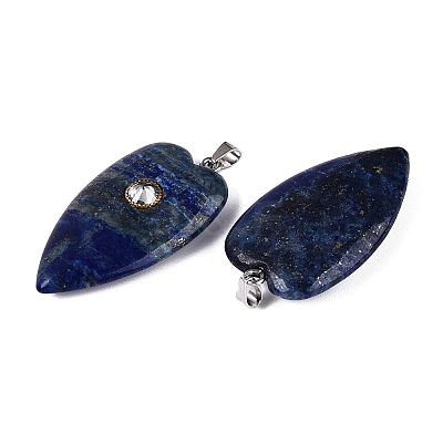 Dyed Natural Lapis Lazuli Pendants G-Q601-47C-1