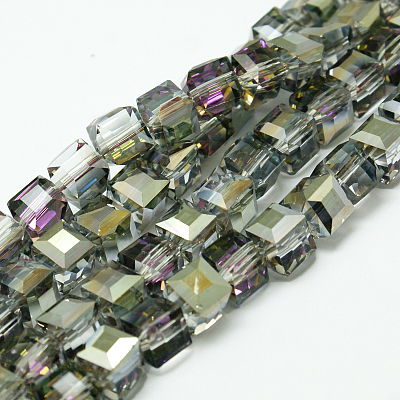 Electorplated Glass Beads EGLA-E006-1C-1