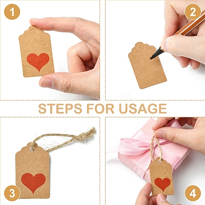96Pcs 6 Styles Paper Gift Tags CDIS-FS0001-26-1