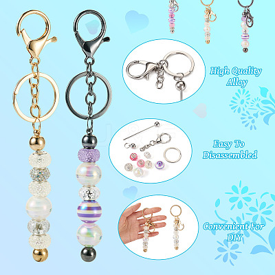 DIY Beadable Keychain Making Kit DIY-TA0006-48-1