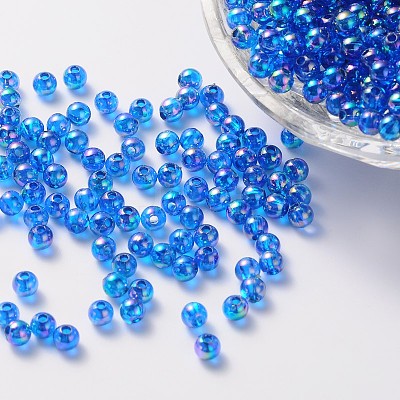 Eco-Friendly Transparent Acrylic Beads X-PL734-12-1