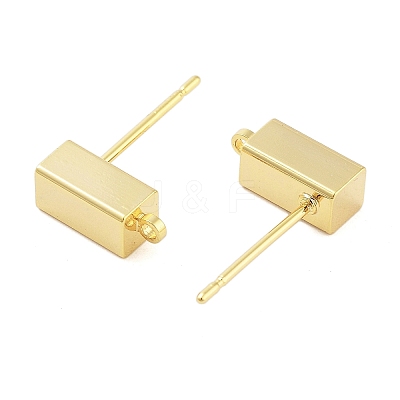 Brass Stud Earrings Findings EJEW-B063-07G-1