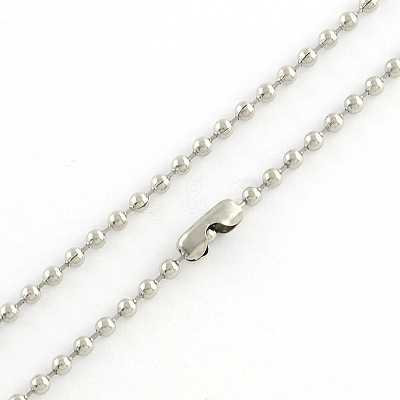 Tarnish Resistant 304 Stainless Steel Ball Chain Necklace Making NJEW-R225-05-1