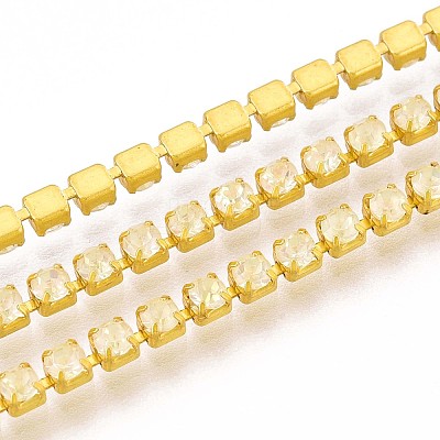 Iron Rhinestone Cup Chains CH-T006-05B-10-1