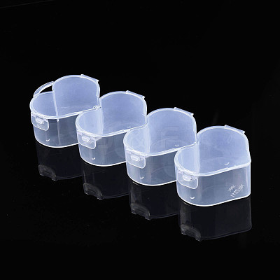 Heart Polypropylene(PP) Bead Storage Container CON-N011-030-1