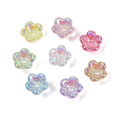 UV Plating Acrylic Bead Caps MACR-L008-11B-1